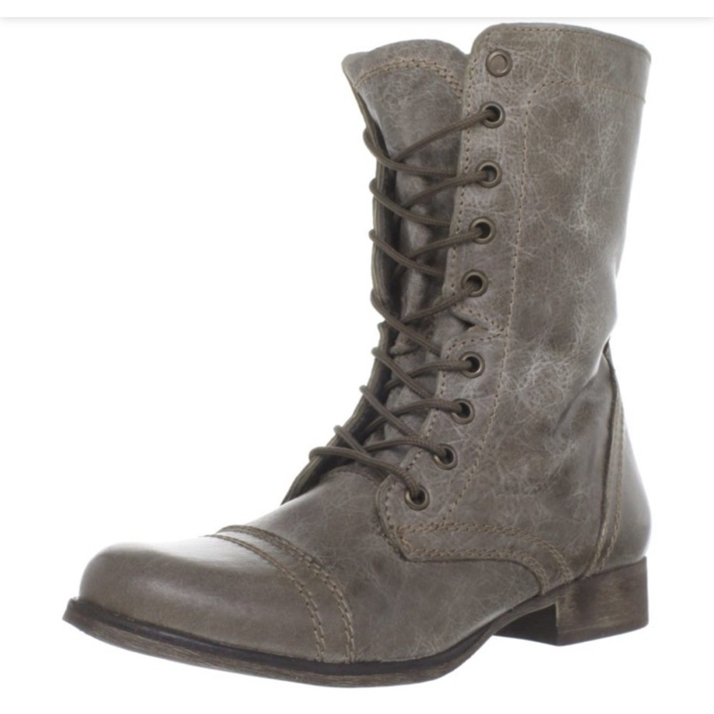 Steve Madden Gray Combat Boots
